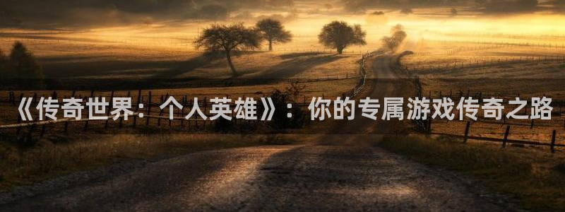 星空娱乐93299：《传奇世界：个人英雄》：你的专属游戏传奇